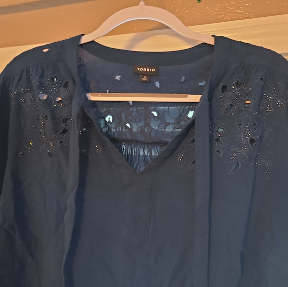 Torrid Challis Beaded Top - Picture 10 of 12